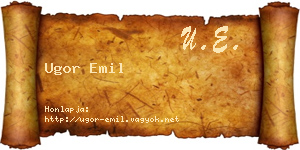 Ugor Emil névjegykártya