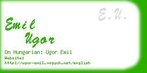 emil ugor business card